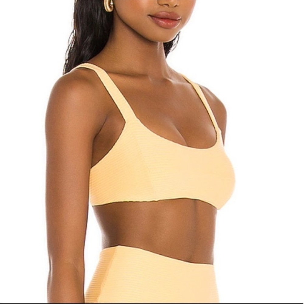 l*space Pale Yellow Ribbed Bikini Top - Picture 2 of 5